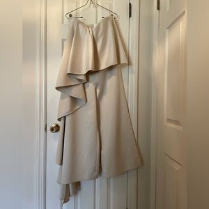 Solace London white ruffled jumpsuits size US 6